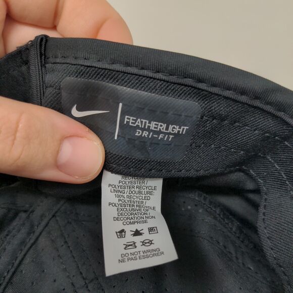 UEC PGH Strapback Hat Black OSFM Embroidered Nike Dri-Fit Featherlight - Picture 7 of 8